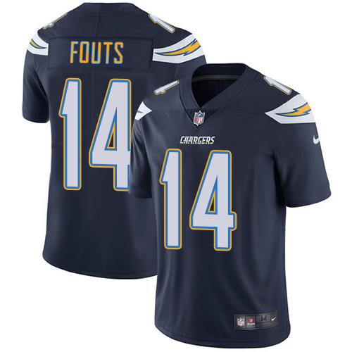 Nike Chargers #14 Dan Fouts Navy Blue Team Color Men's Stitched NFL Vapor Untouchable Limited Jersey - Click Image to Close